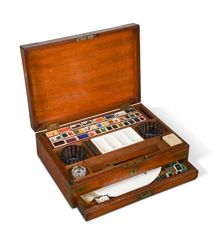 Lot 863 - Two mahogany artist's boxes, 19th century