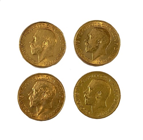 Lot 317 - Four George V sovereigns