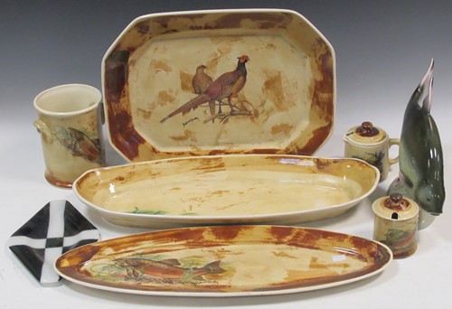 Lot 66 - A large Royal Dux model of a fish; together...