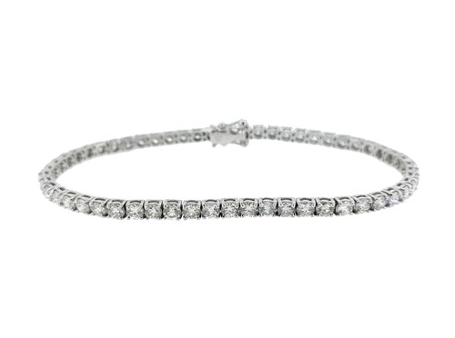 Lot 202 - A diamond line bracelet