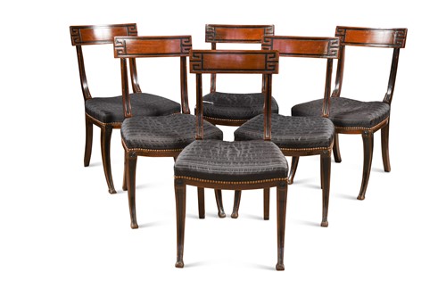 Lot 791 - A set of six Regency mahogany dining chairs