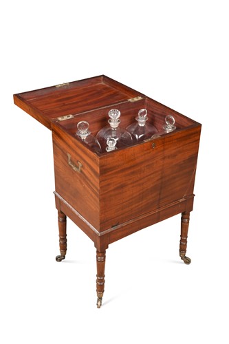 Lot 853 - A Regency mahogany campaign cellarette