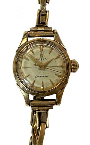 Lot 249 - Omega - A gold-plated 'Seamaster' wristwatch, on a later 9ct gold bracelet