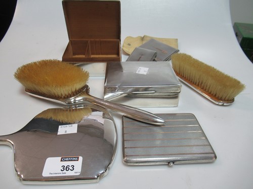 Lot 363 - Two silver table cigarette boxes, two silver...