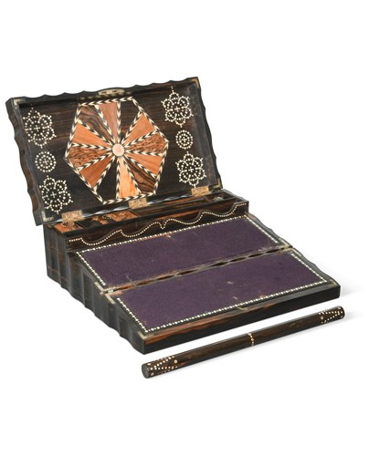 Lot 869 - An Anglo Indian coromandel writing box, 19th century