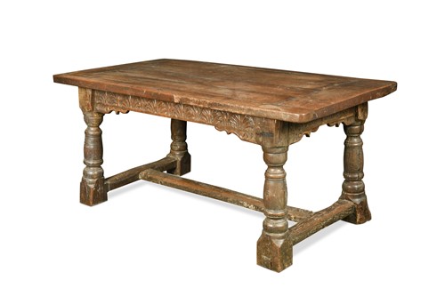 Lot 704 - An oak refectory table, 17th century and later