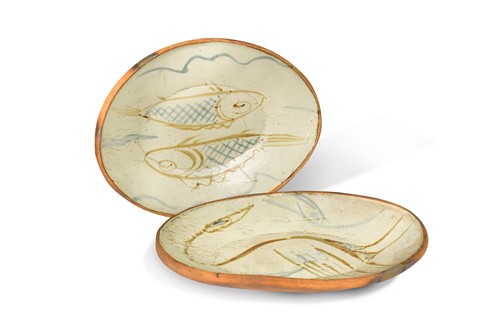 Lot 38 - Michael Cardew (British, 1901-1983), two oval dishes