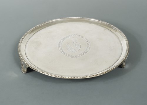 Lot 384 - A George III 18th century silver salver