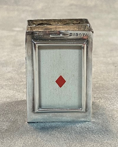 Lot 272 - A Victorian silver miniature double pack playing card holder