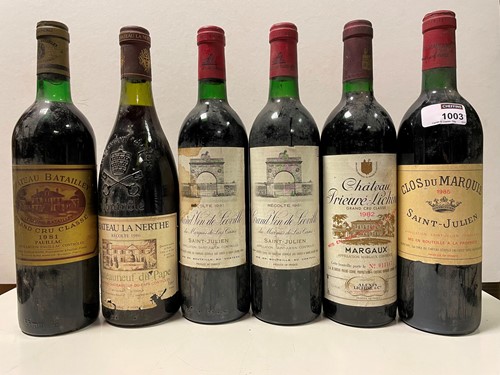 Lot 1003 - Mixed Bordeaux and Rhone. Chateau Leoville-Las...