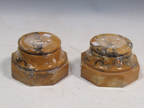 Lot 111 - A Pair of Grand Tour marble bases for sculptures, late 19th/early 20th c