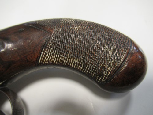 Lot 106 - A 19th century percussion cap pocket pistol by...