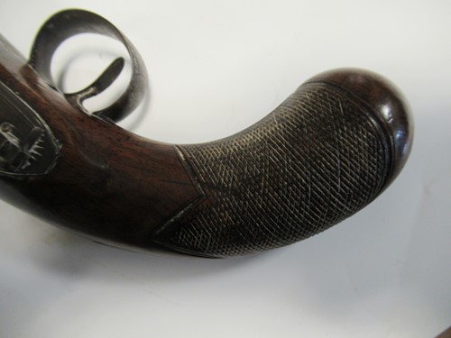 Lot 106 - A 19th century percussion cap pocket pistol by...