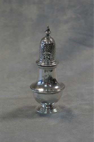 Lot 503 - Dublin - A George II silver spice caster