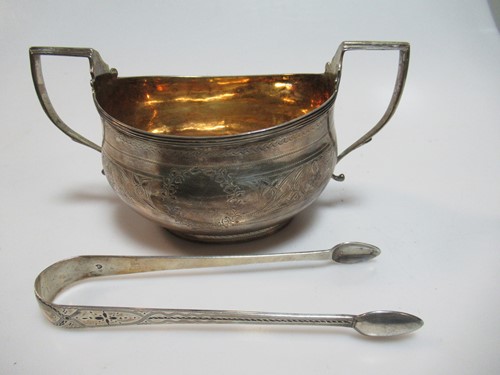 Lot 343 - A silver sugar bowl, mark of Charles Fox,...