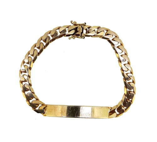 Lot 108 - A 9ct gold identity bracelet