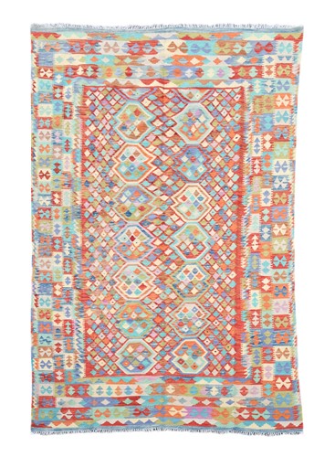 Lot 764 - A large hand-knotted pure wool kelim carpet
