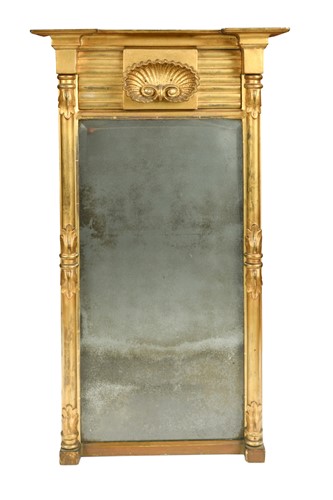 Lot 793 - A Regency gilt pier mirror