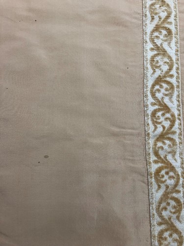 Lot 955 - Sibyl Colefax and John Fowler Ltd, Brook Street, Mayfair, seven silk and velvet banded curtains