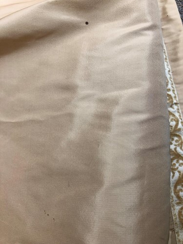 Lot 955 - Sibyl Colefax and John Fowler Ltd, Brook Street, Mayfair, seven silk and velvet banded curtains