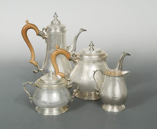 Lot 478 - A 20th century silver 4-piece tea and coffee set