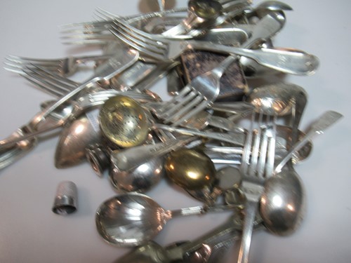Lot 357 - A collection of silver flatware 49.8ozt gross...
