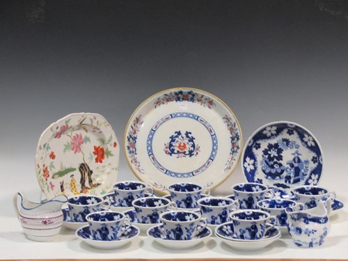 Lot 87 - Two 19th century tea services, one decorated...