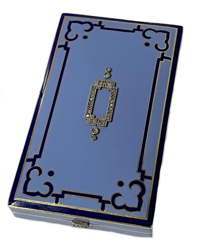 Lot 291 - A continental metalwares enamelled box