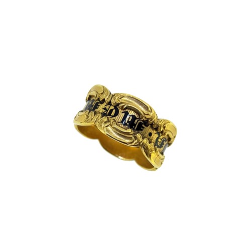 Lot 88 - A Georgian 18ct gold memorial ring