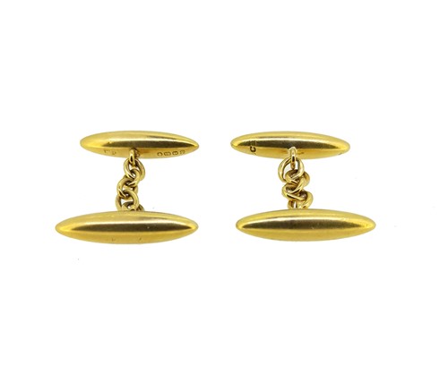 Lot 109 - A pair of 18ct gold cufflinks