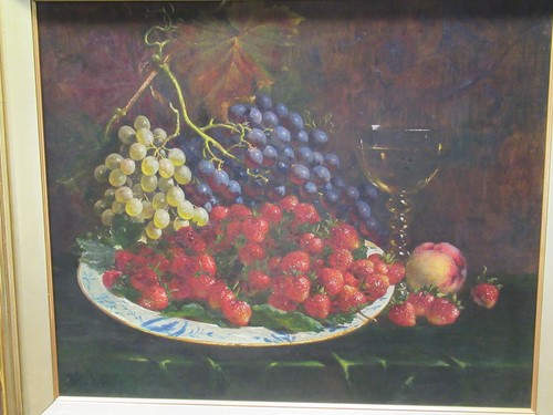 Lot 472 - William Hughes, Still life of strawberries and...