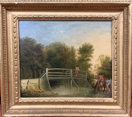 Lot 492 - Norwich School, 19th century, Landscape with...