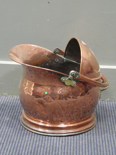 Lot 736 - A brass warming pan with turned wood handle...