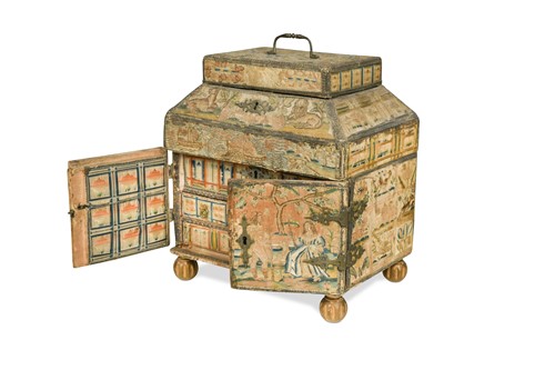 Lot 731 - A Charles II stumpwork casket
