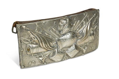 Lot 896 - A French silver cross belt ammunition pouch