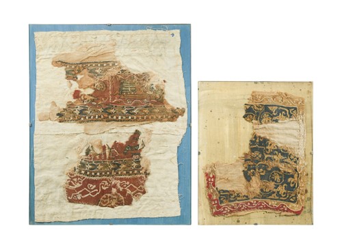 Lot 783 - Two framed Coptic textile fragments, probably 3rd - 4th century AD