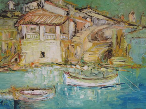 Lot 477 - Caty Barcelo (20th century) Fishing boats...