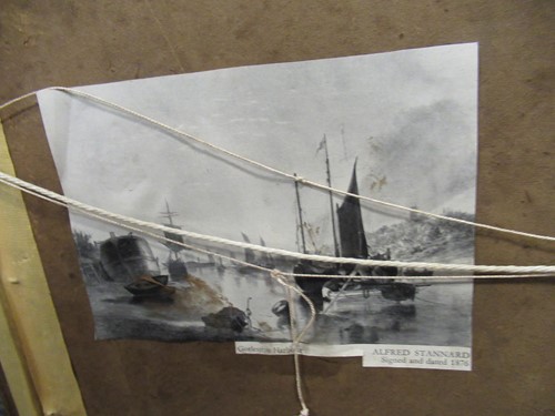 Lot 348 - Alfred Stannard, Loading ships at low tide,...
