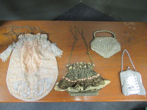 Lot 219 - Vintage bags. To include; An Art Deco style...