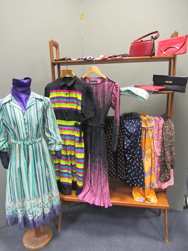 Lot 214 - Vintage clothing, bags and scarves. To include...