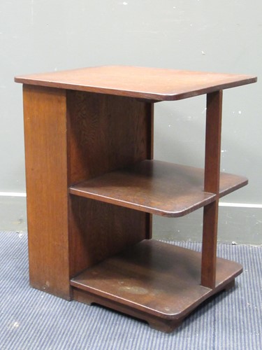 Lot 628 - An Art Deco oak book table 63 x 53 x 42cm