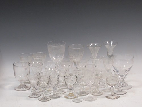 Lot 59 - A collection of 19th Century and later glasses,...