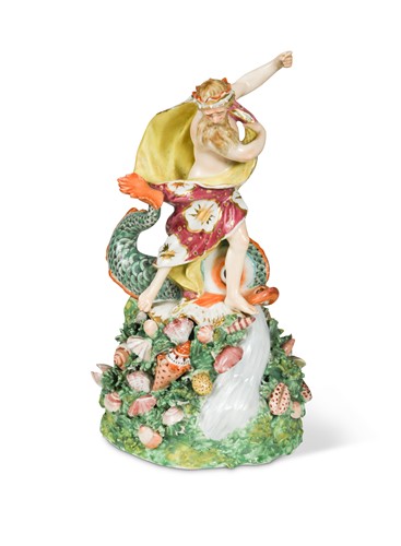 Lot 413 - A Derby figure of Neptune, circa 1765