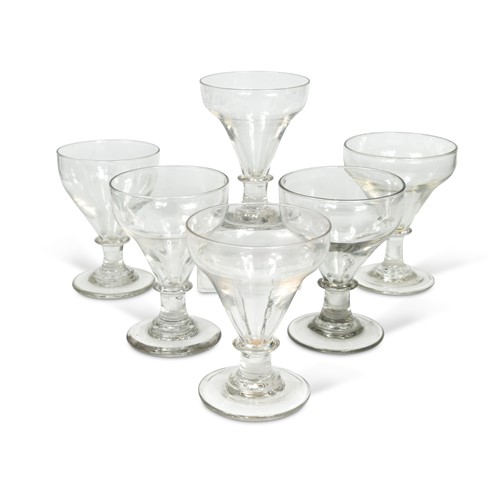 Lot 474 - A set of six rummers, circa 1800