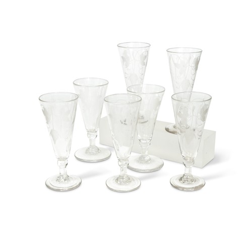 Lot 465 - A set of eight George III ale glasses