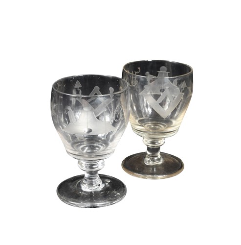 Lot 476 - A pair of Masonic rummers