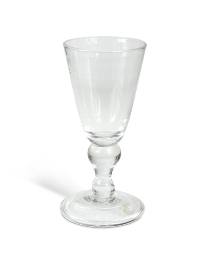 Lot 473 - A heavy baluster goblet, circa 1740