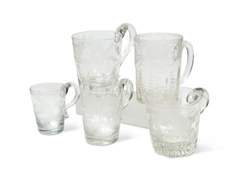 Lot 428 - Five various handled ale glasses