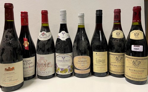 Lot 1061 - Burgundy, Beaujolais and Rhone, 8 bottles...