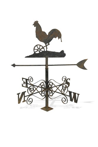 Lot 969 - A blacksmith-made wrought iron weather vane